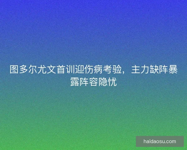 图多尔尤文首训迎伤病考验，主力缺阵暴露阵容隐忧